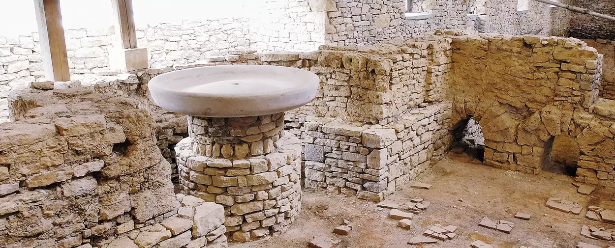 Vestiges des bains romains à Hüfingen, vue intérieure