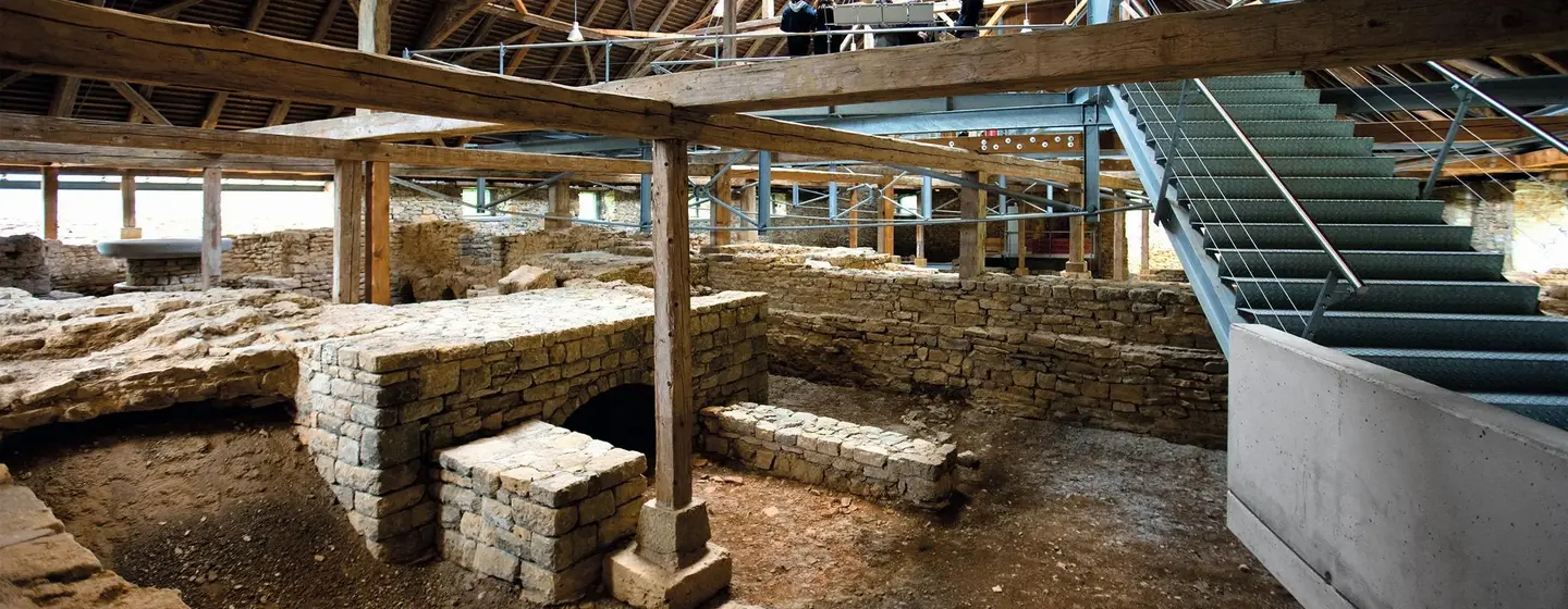 Vestiges des bains romains à Hüfingen, Vue intérieure