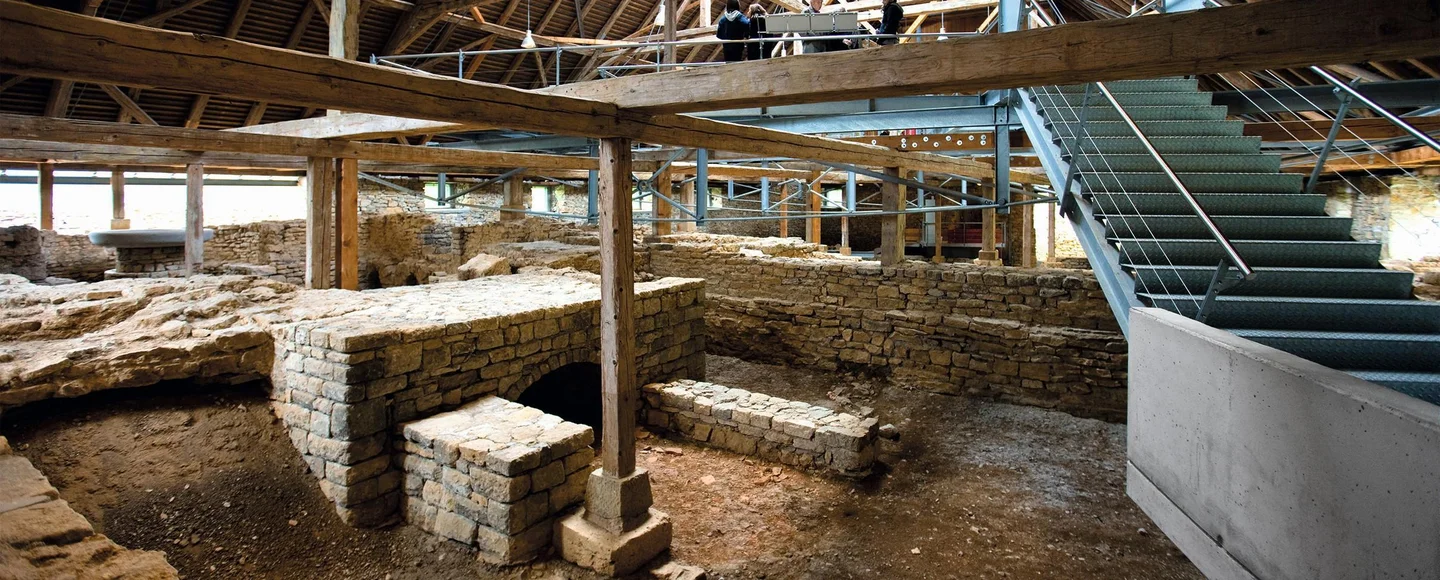 Vestiges des bains romains à Hüfingen, Vue intérieure